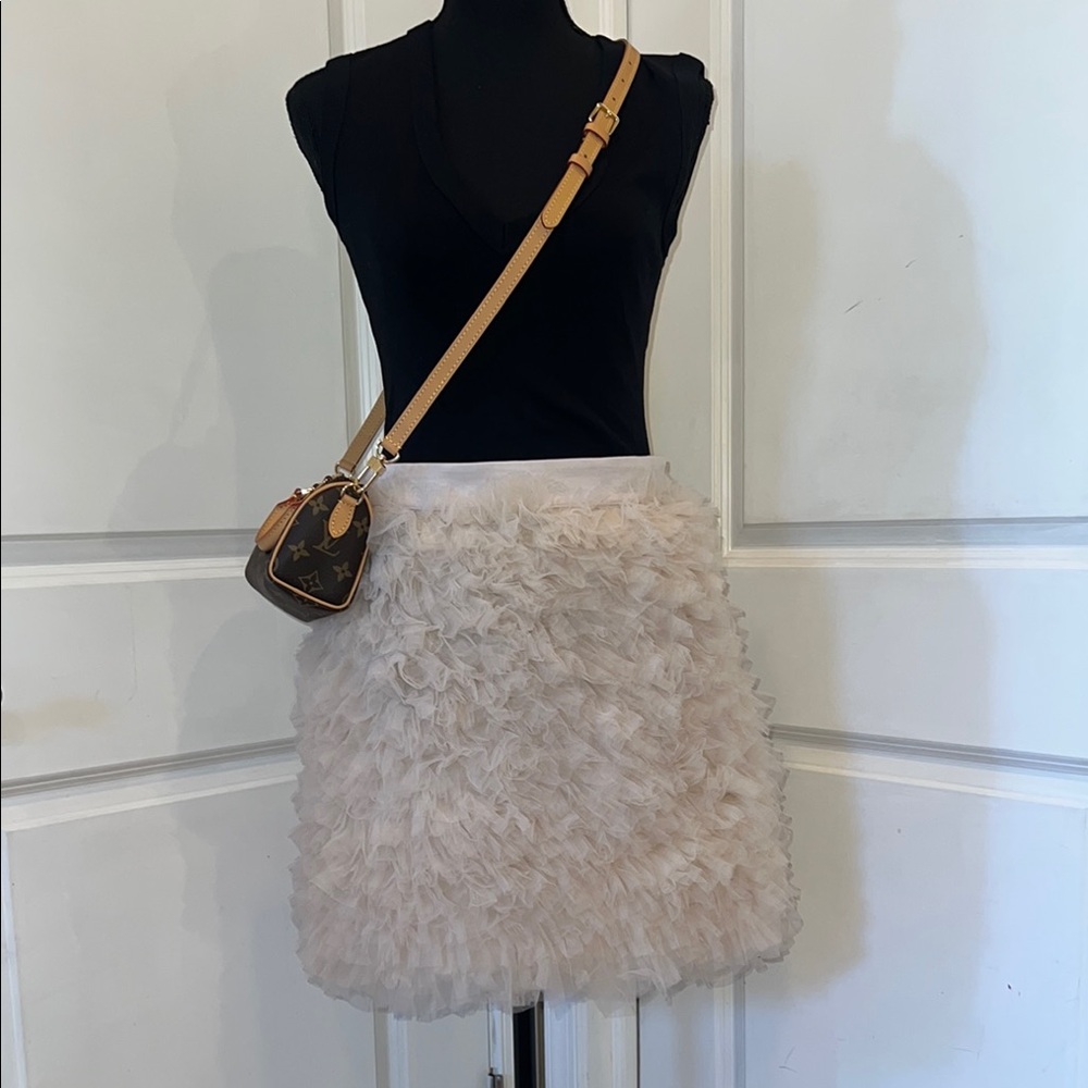 Ann Taylor Tulle  Cream Ruffled Skirt brand new with tags